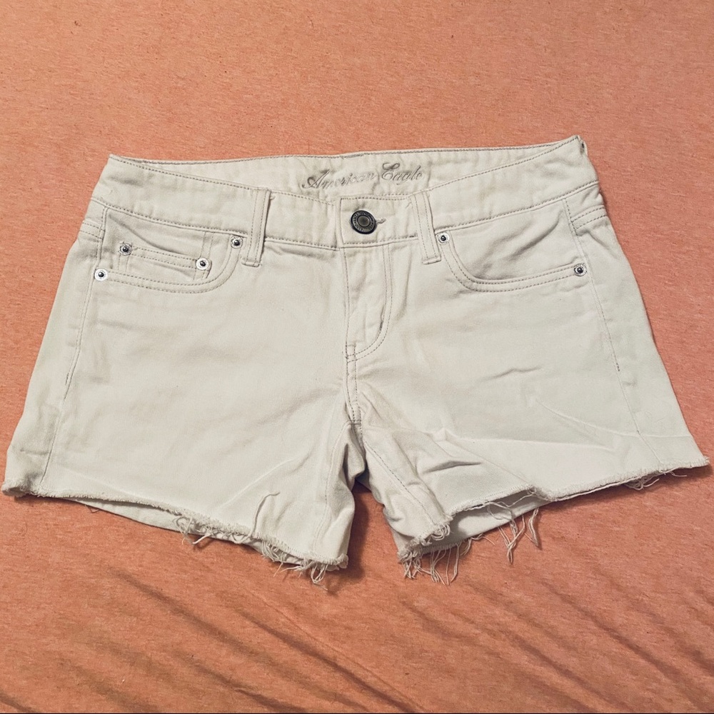 White Jean Shorts